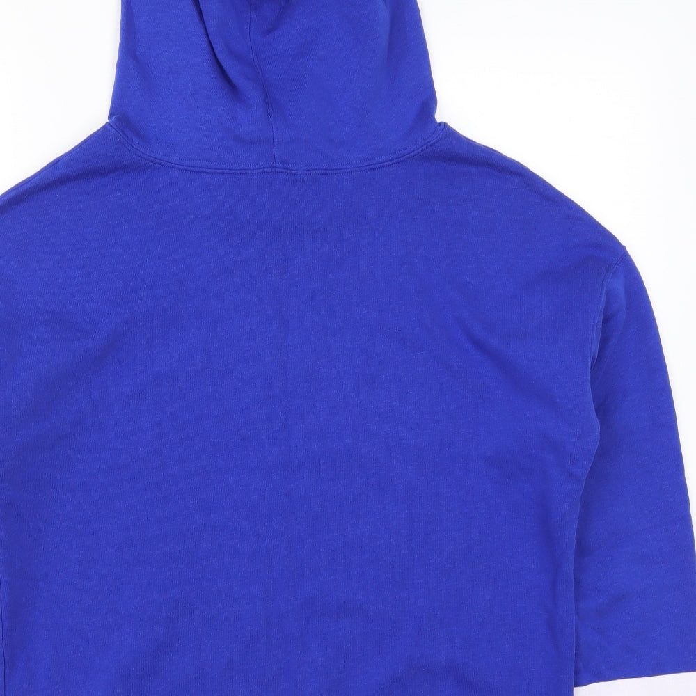 Preworn Mens Blue Striped  Pullover Hoodie Size M
