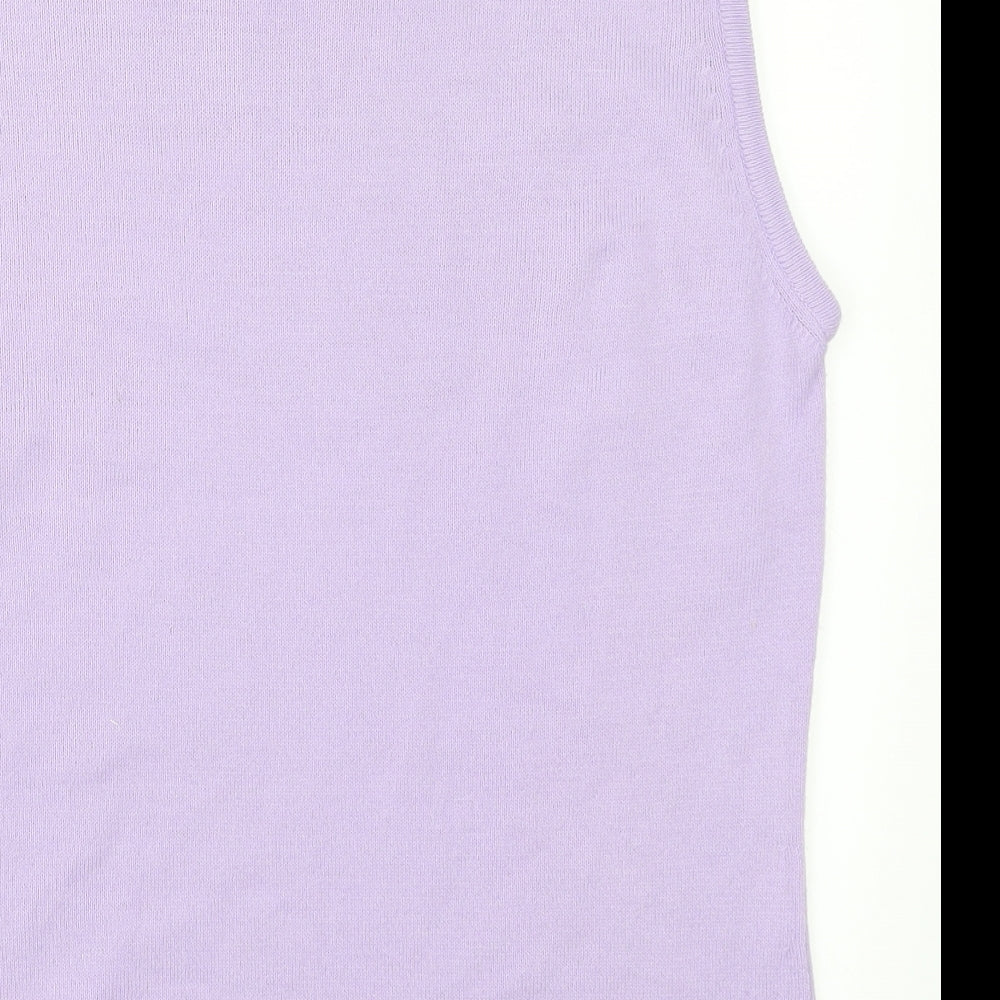 Janique Womens Purple   Vest Jumper Size L