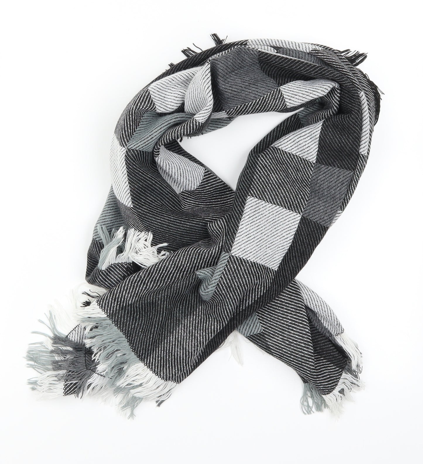 Preworn Womens Grey Check   Scarf