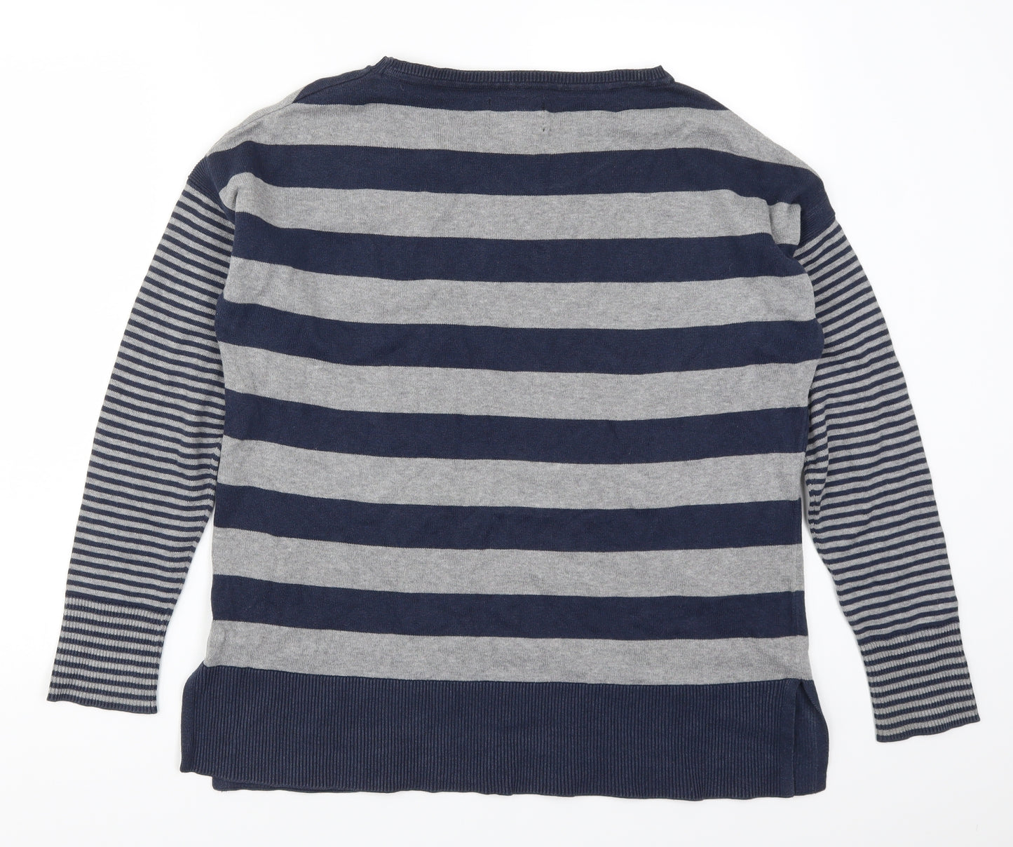 Barbour Womens Blue Striped  Pullover Jumper Size 10