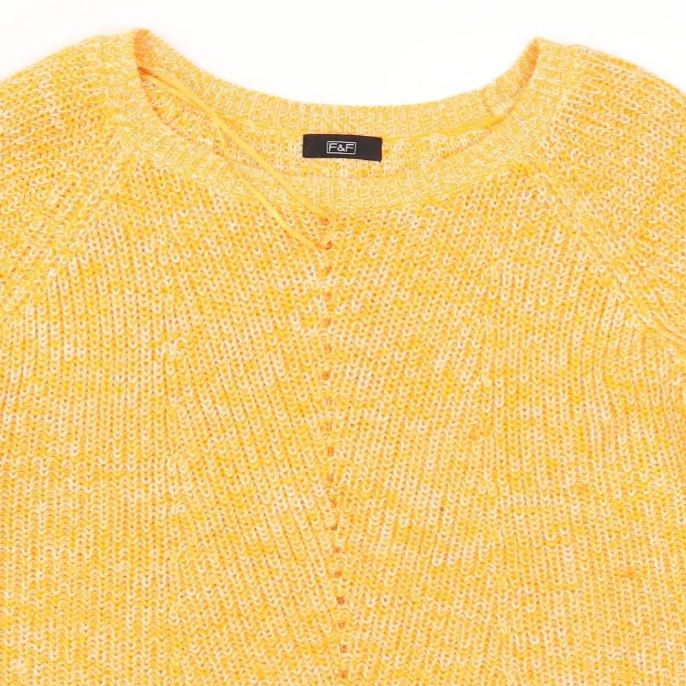 F&F Womens Orange   Pullover Jumper Size 14