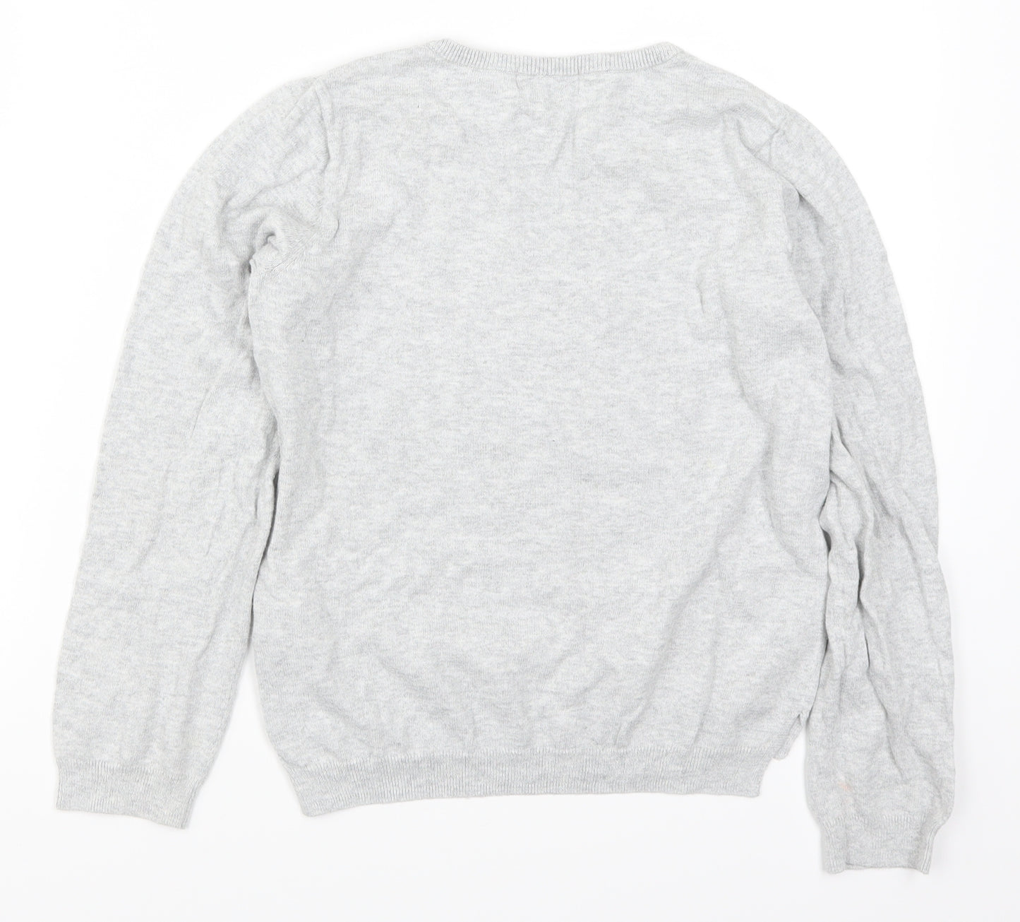 H&M Girls Grey   Pullover Jumper Size 9-10 Years  - Penguin