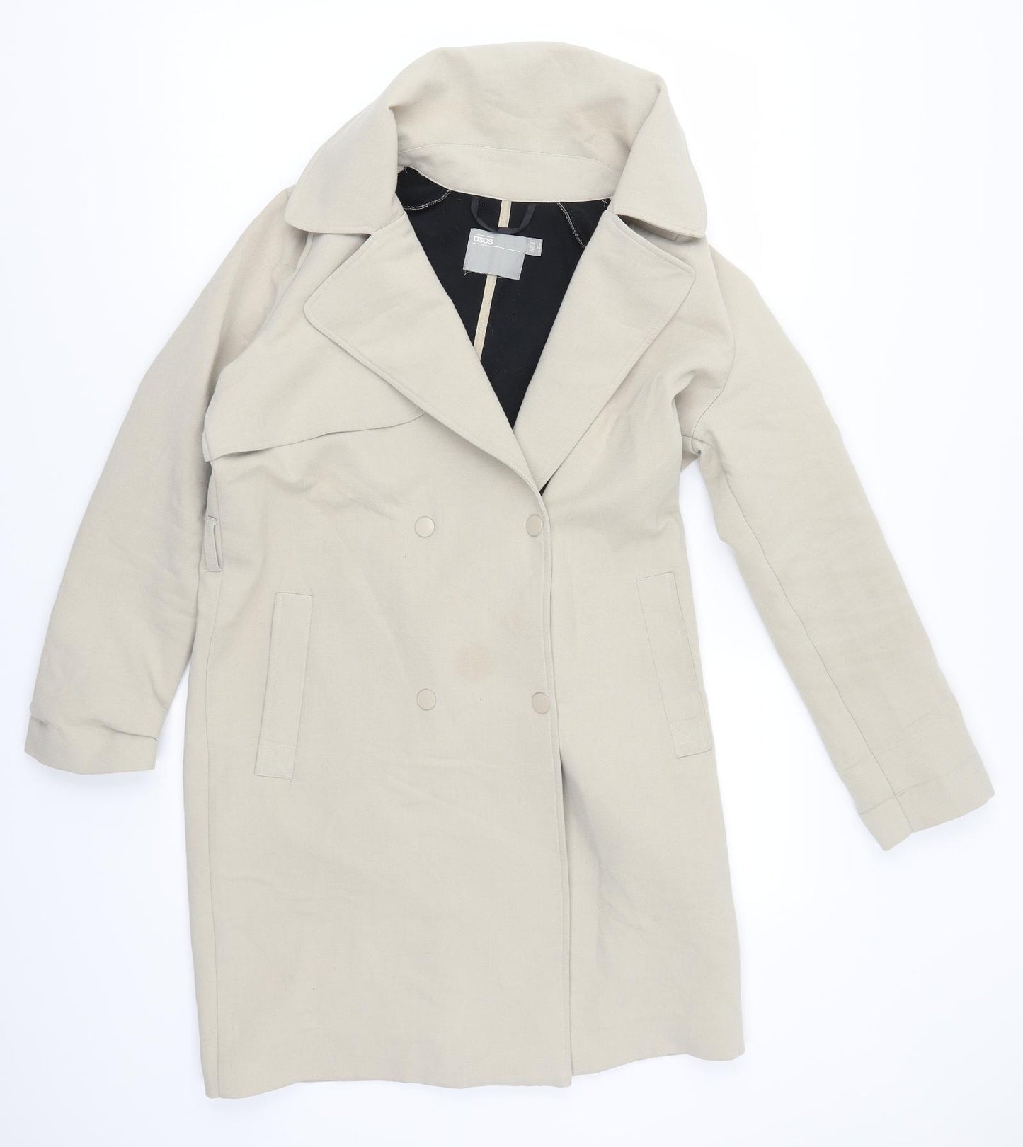 ASOS Womens Beige   Pea Coat Coat Size 6