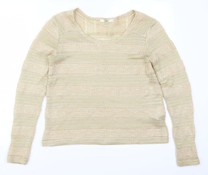 Oasis Womens Beige Pullover Jumper Size M