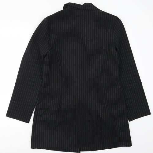 Select Womens Black Striped  Jacket Blazer Size 14