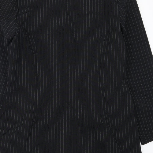 Select Womens Black Striped  Jacket Blazer Size 14