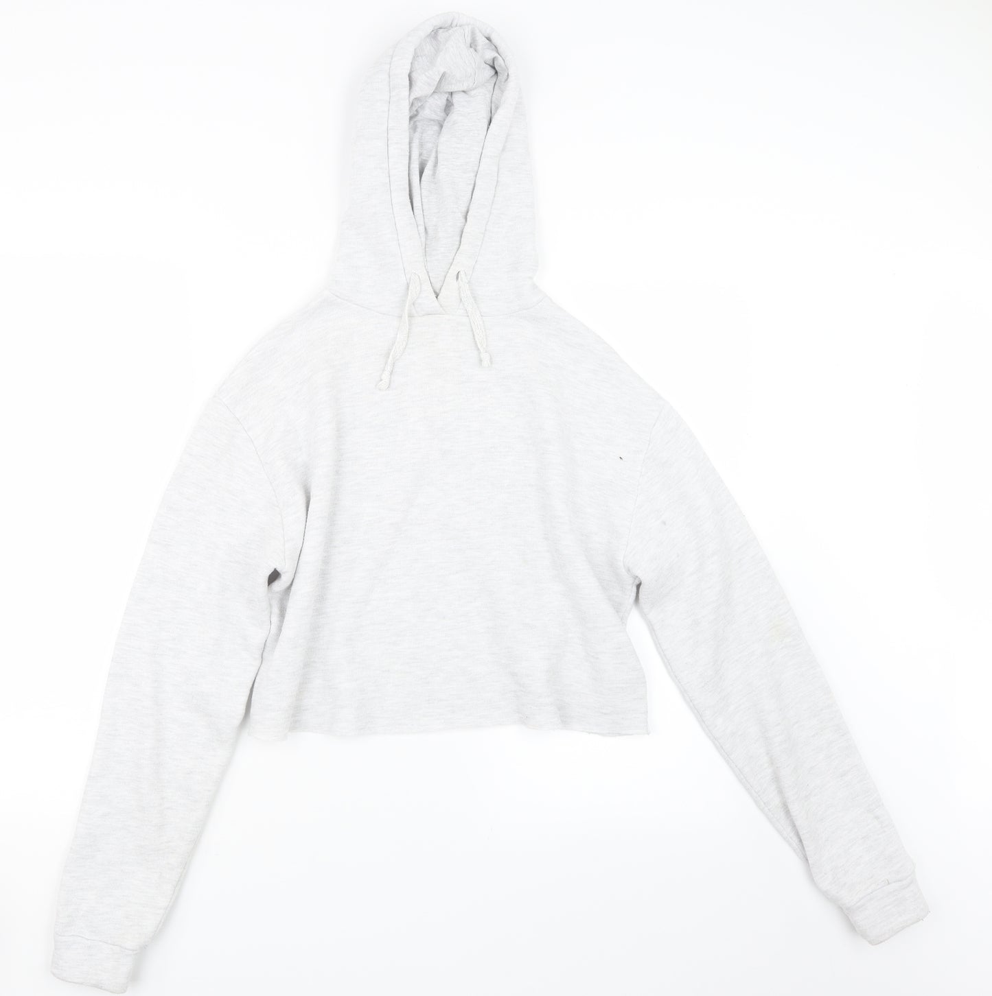 Topshop Womens Grey   Pullover Hoodie Size 8  - Cropped