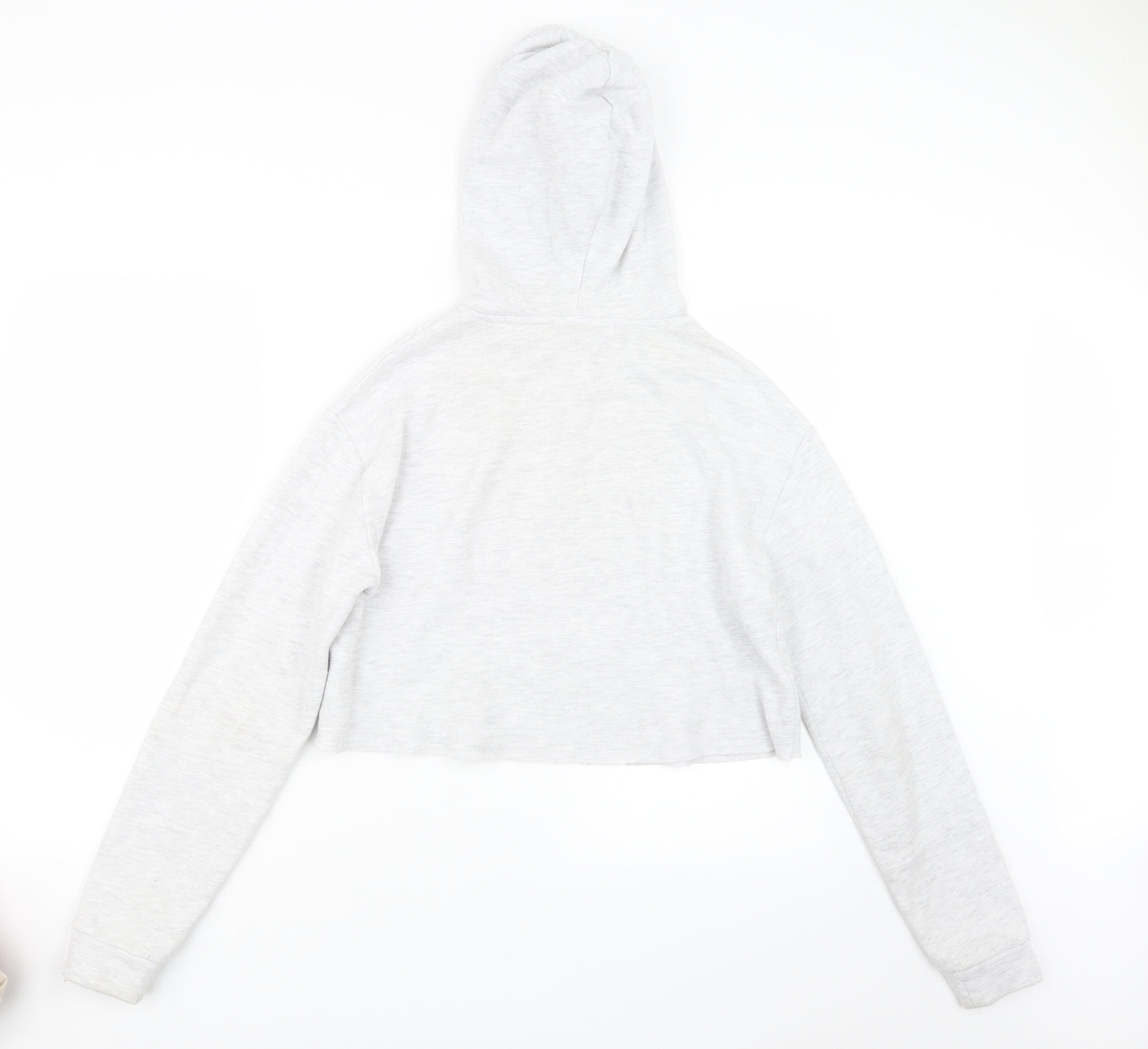 Topshop Womens Grey   Pullover Hoodie Size 8  - Cropped