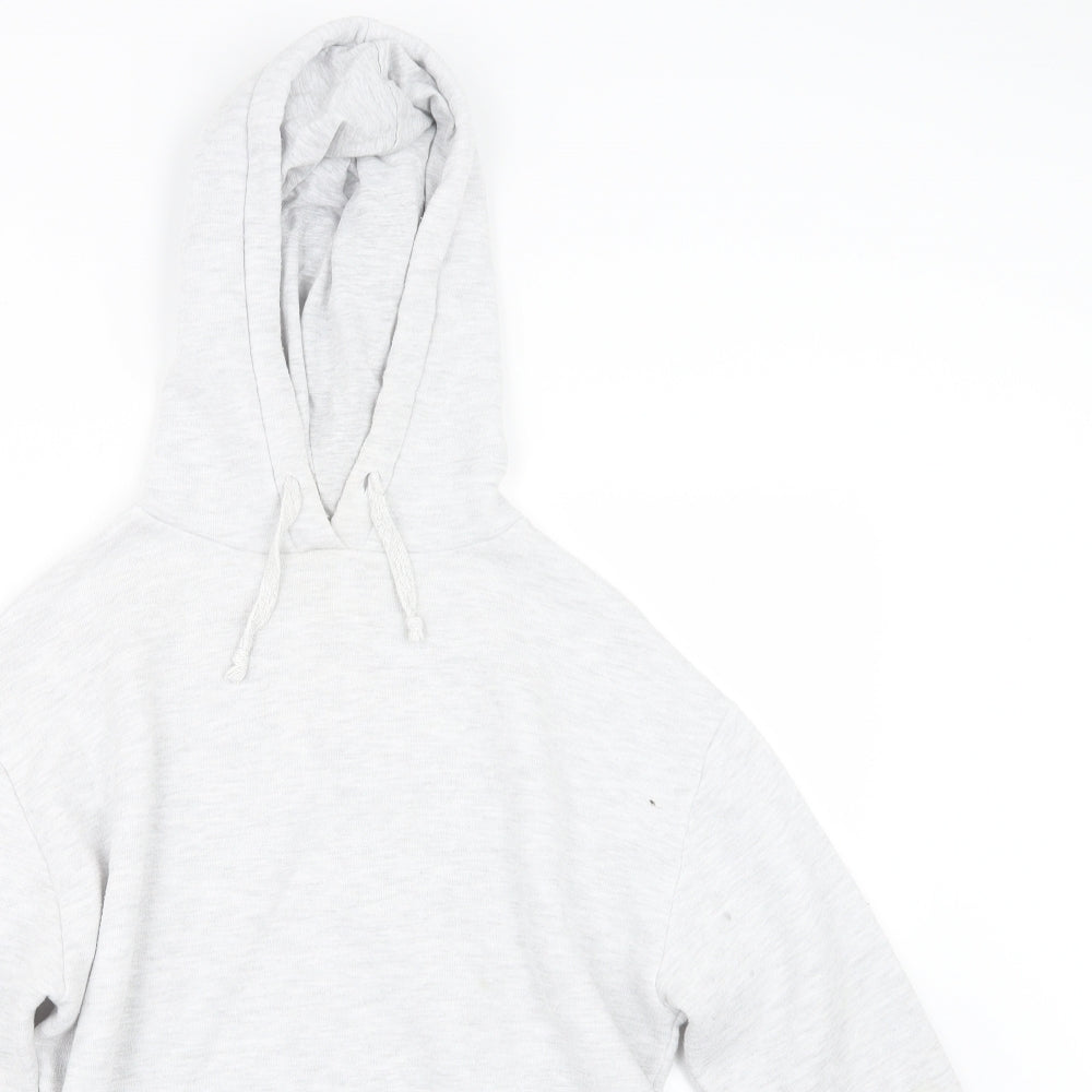 Topshop Womens Grey   Pullover Hoodie Size 8  - Cropped