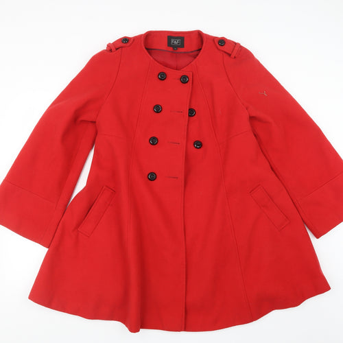 F&F Womens Red   Pea Coat Coat Size 12