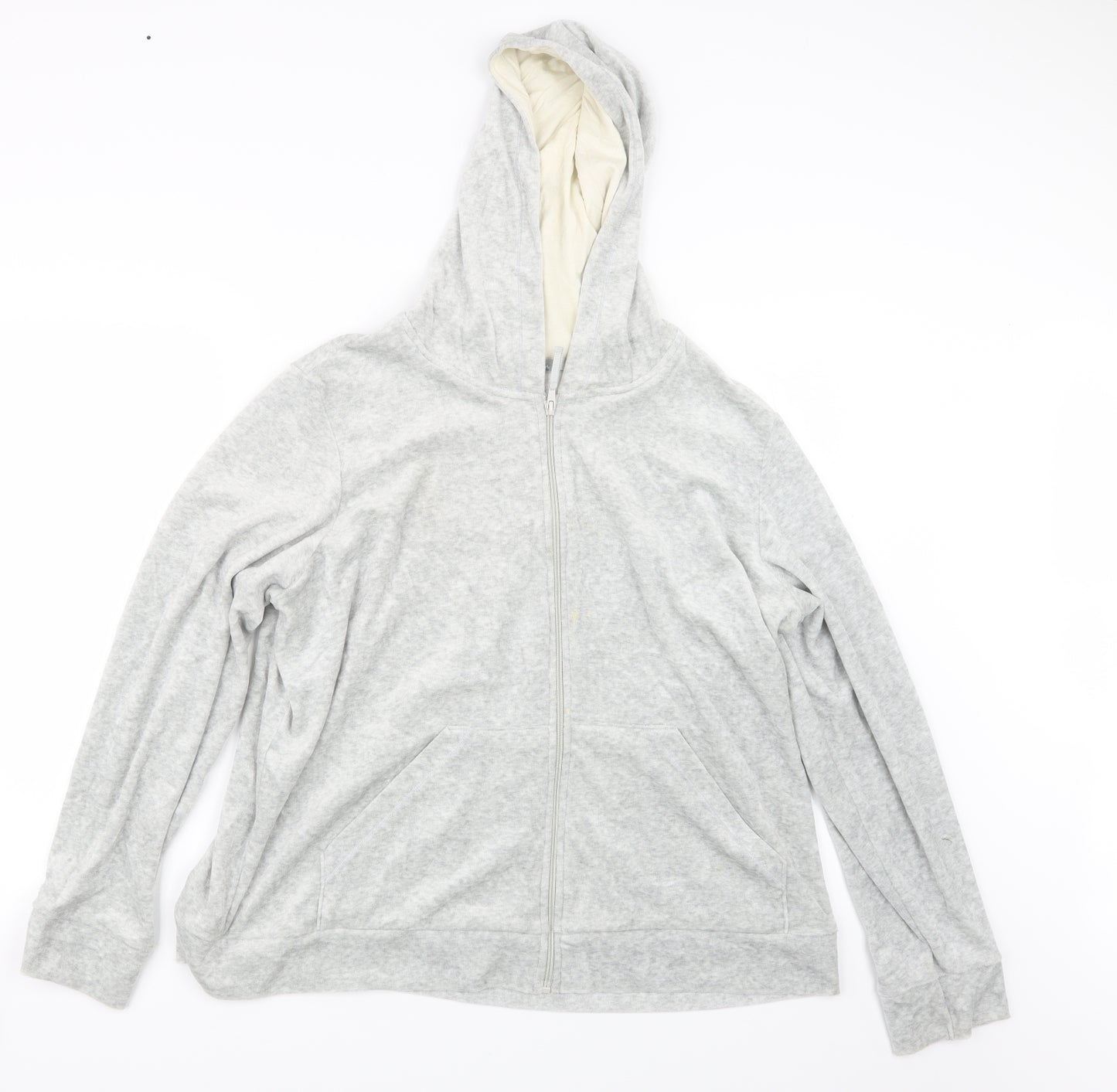 Marks and Spencer Womens Grey   Full Zip Hoodie Size 22