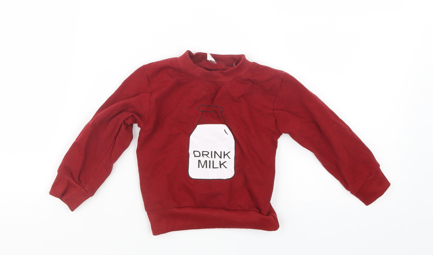 SheIn Boys Red   Pullover Jumper Size 18-24 Months