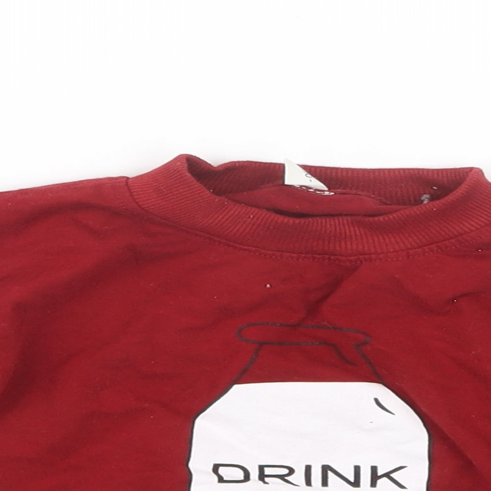 SheIn Boys Red   Pullover Jumper Size 18-24 Months