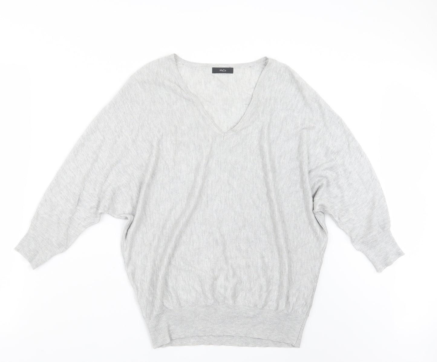 M&Co Womens Grey  Knit Pullover Jumper Size 8