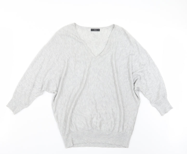 M&Co Womens Grey  Knit Pullover Jumper Size 8