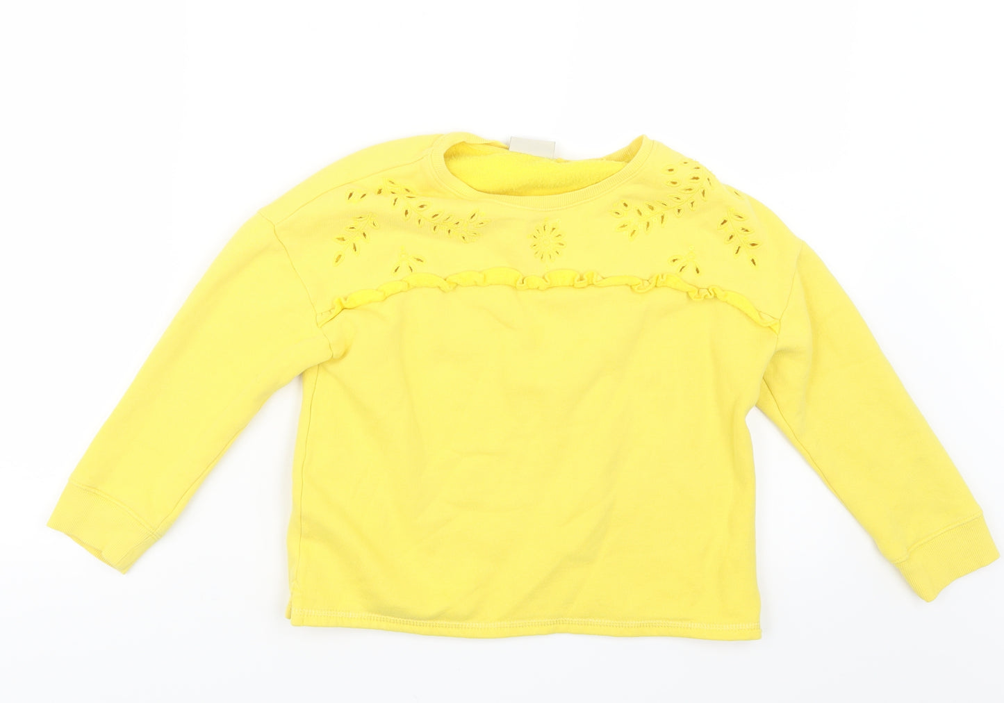 NEXT Girls Yellow   Pullover Jumper Size 7 Years