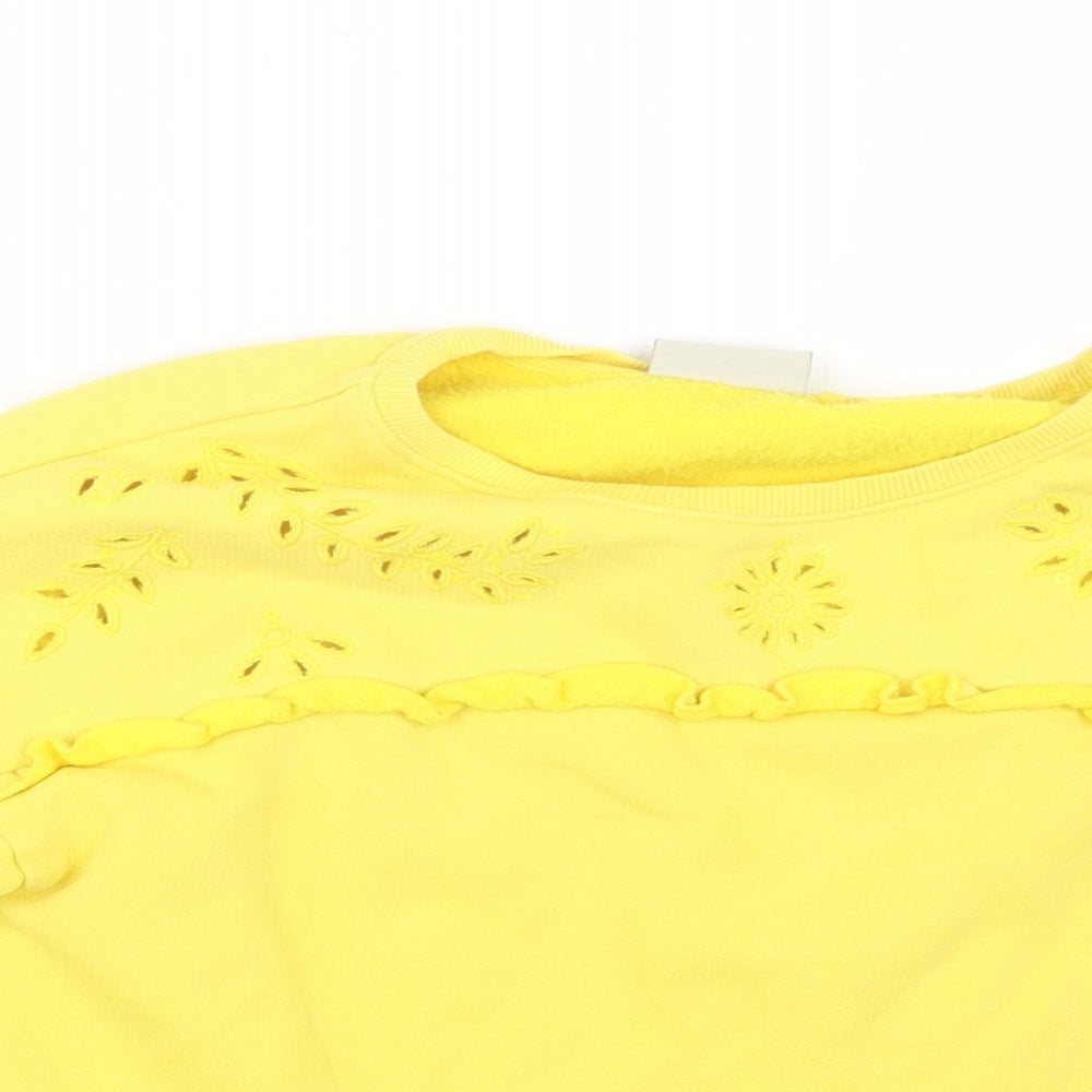 NEXT Girls Yellow   Pullover Jumper Size 7 Years