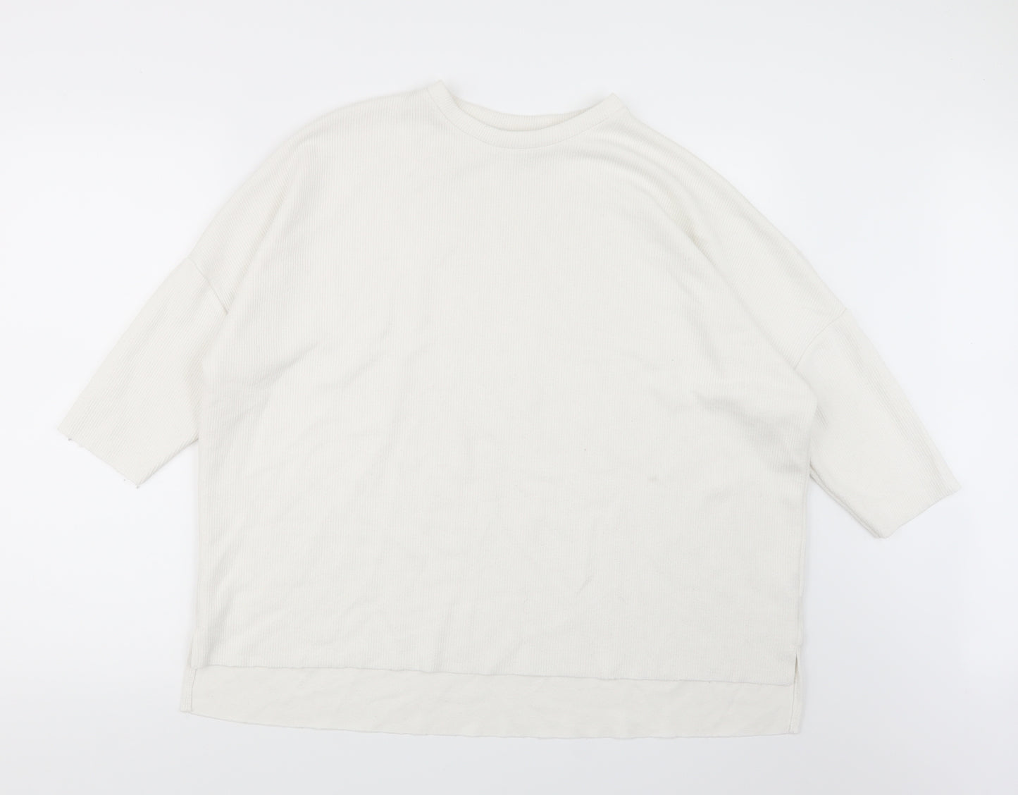 Primark Womens White  Knit Pullover Jumper Size 12