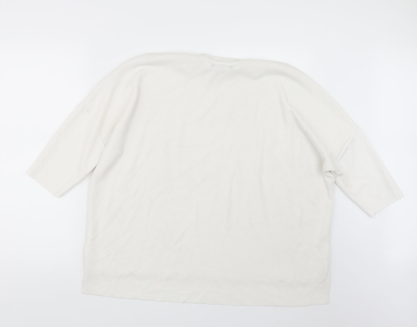 Primark Womens White  Knit Pullover Jumper Size 12