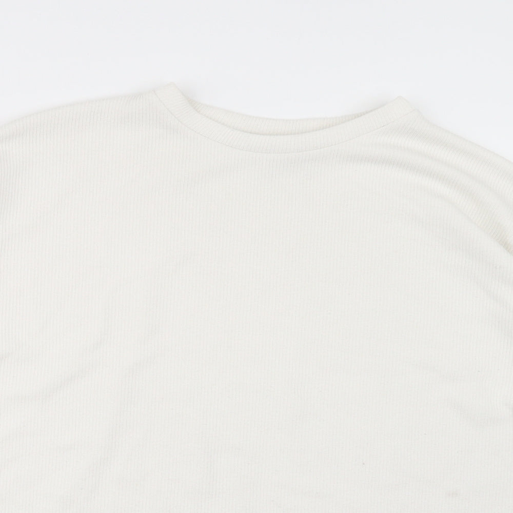Primark Womens White  Knit Pullover Jumper Size 12