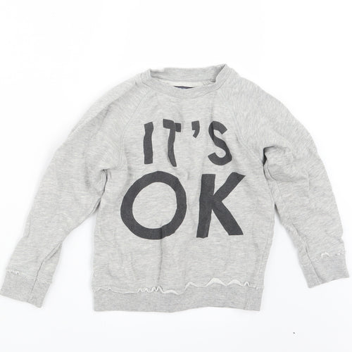 NEXT Girls Grey   Pullover Jumper Size 4-5 Years