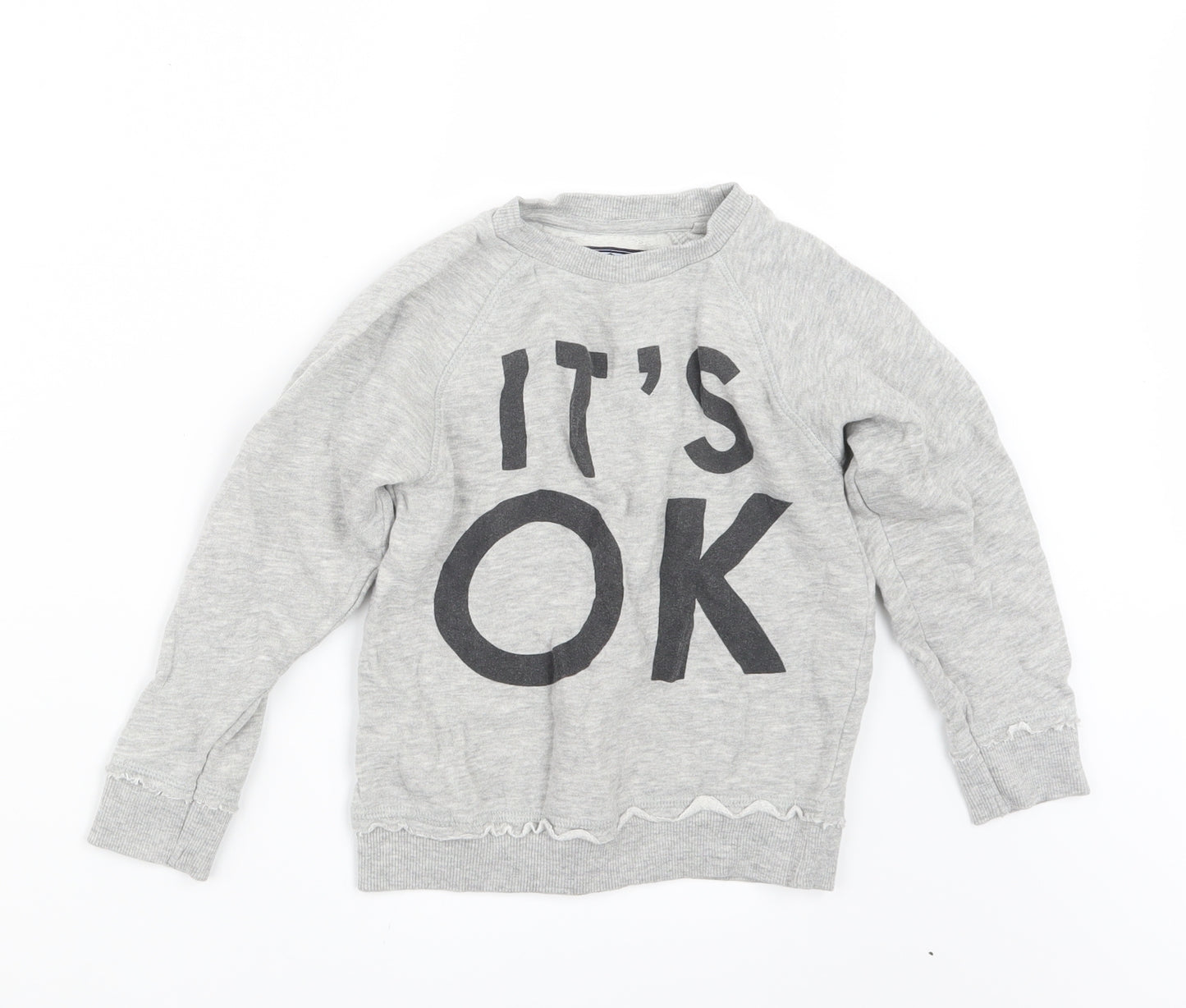 NEXT Girls Grey   Pullover Jumper Size 4-5 Years