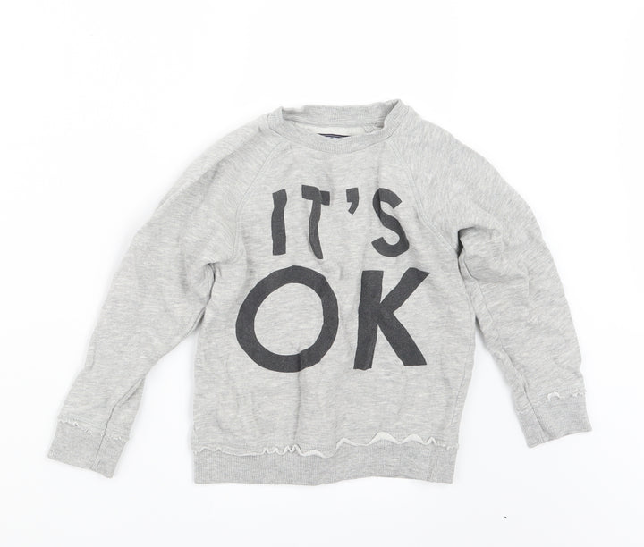 NEXT Girls Grey   Pullover Jumper Size 4-5 Years