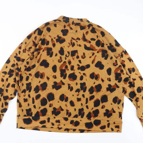 George Womens Brown Animal Print  Pullover Jumper Size 20