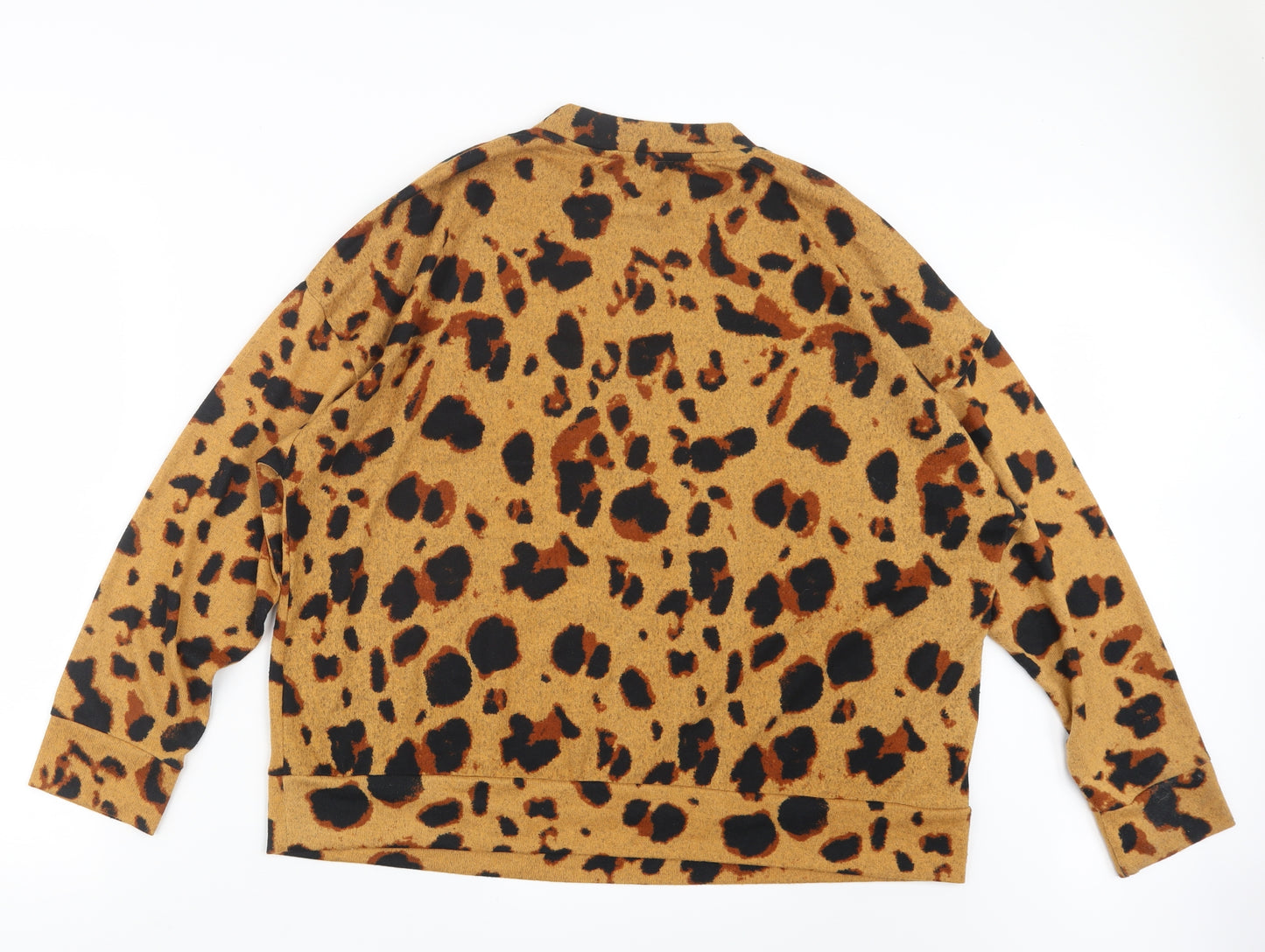 George Womens Brown Animal Print  Pullover Jumper Size 20
