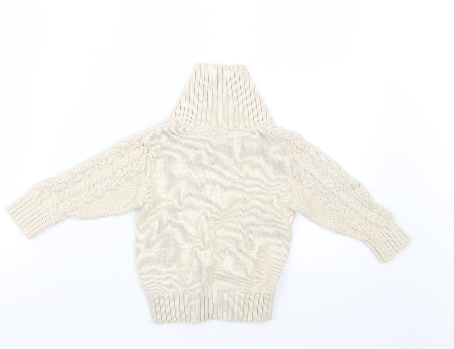 Monsoon Boys Beige  Knit Pullover Jumper Size 3-4 Years