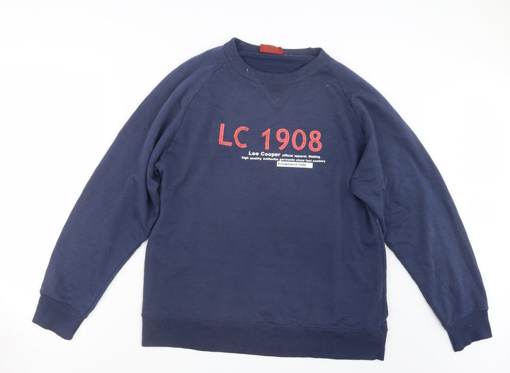 Lee Cooper Mens Blue Pullover Jumper Size S