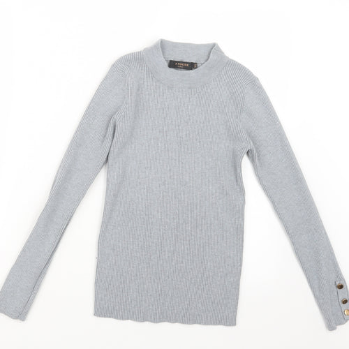 In Vogue Womens Grey  Knit Pullover Jumper Size M