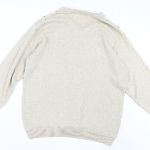 Essentials Mens Beige  Knit Pullover Jumper Size S