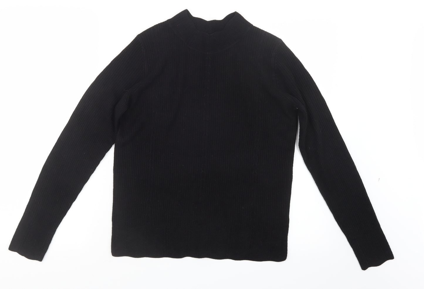 TU Womens Black  Knit Pullover Jumper Size 10