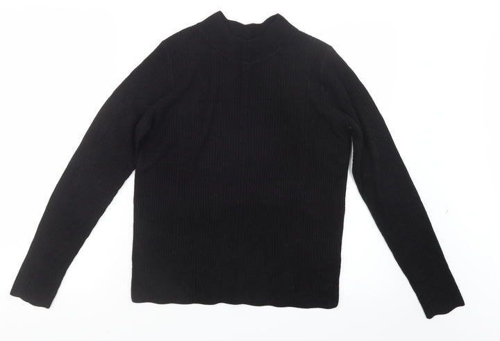 TU Womens Black  Knit Pullover Jumper Size 10