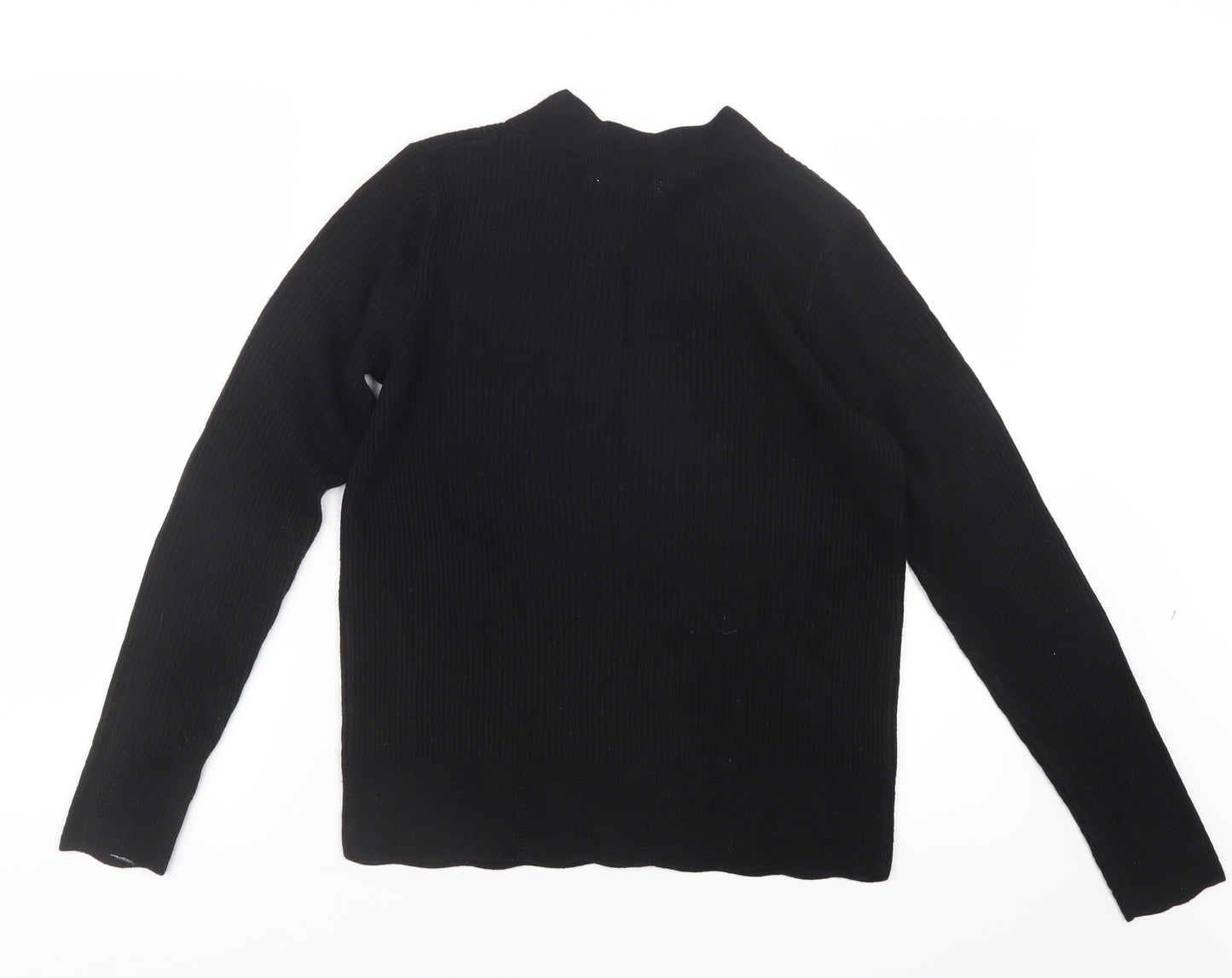 TU Womens Black  Knit Pullover Jumper Size 10
