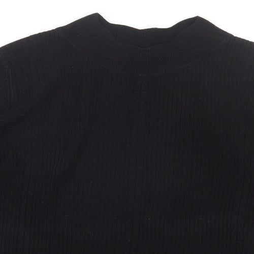 TU Womens Black  Knit Pullover Jumper Size 10
