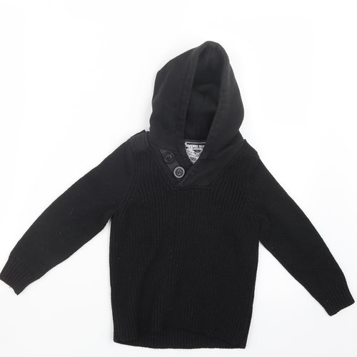 Matalan Boys Black  Knit Pullover Jumper Size 3 Years
