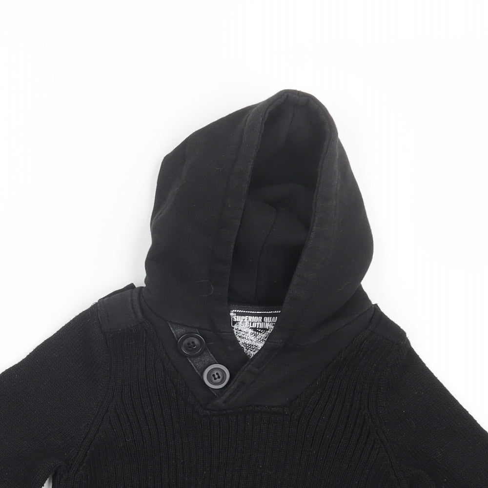Matalan Boys Black  Knit Pullover Jumper Size 3 Years