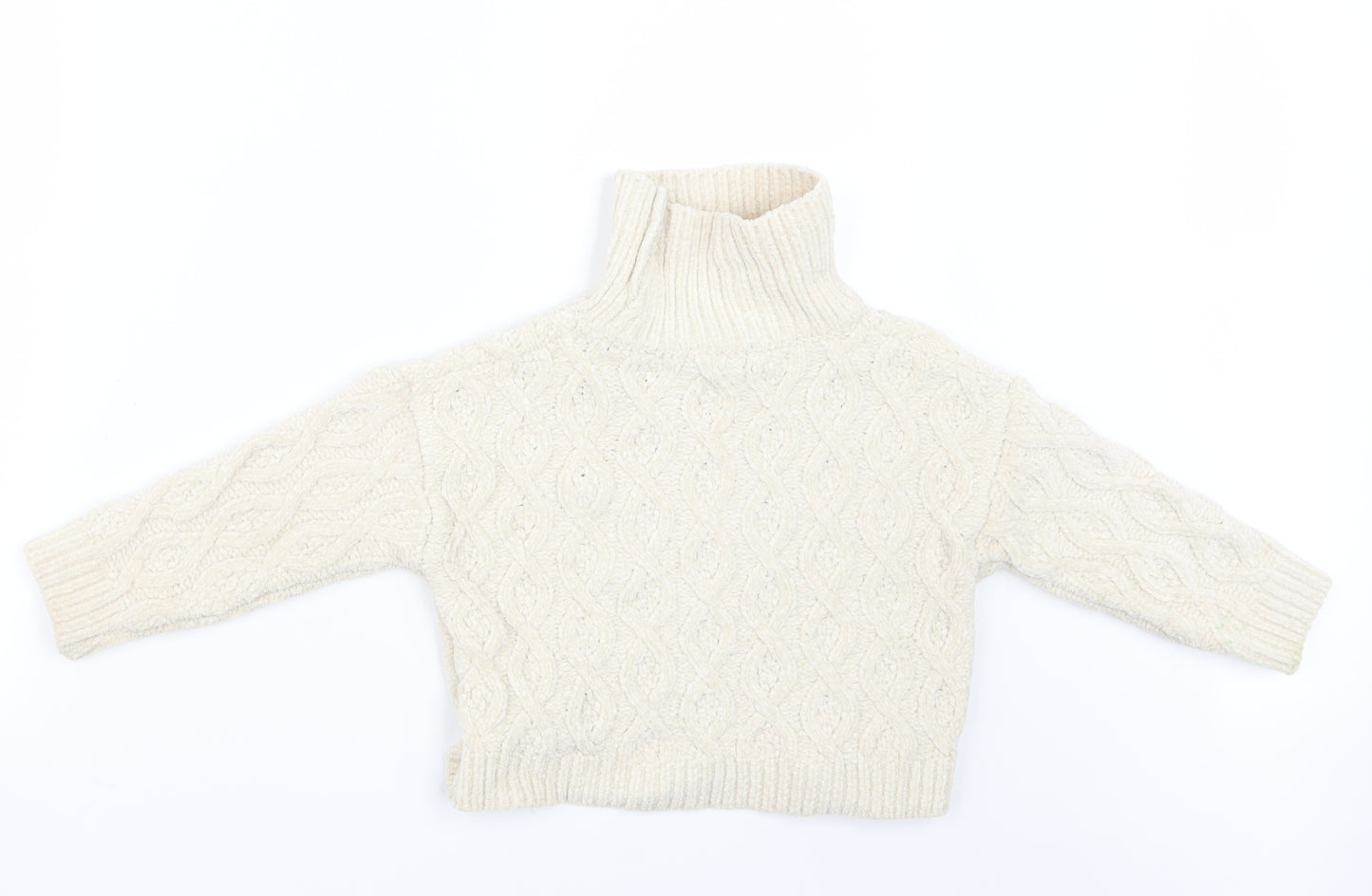 Primark Girls Ivory  Knit Pullover Jumper Size 4-5 Years