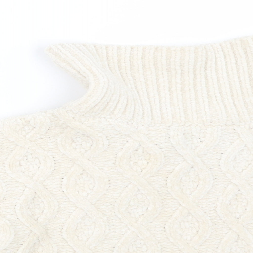 Primark Girls Ivory  Knit Pullover Jumper Size 4-5 Years