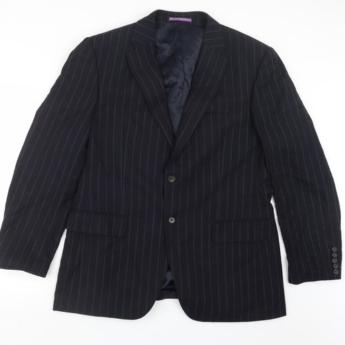 NEXT Mens Blue Striped  Jacket Suit Jacket Size 40