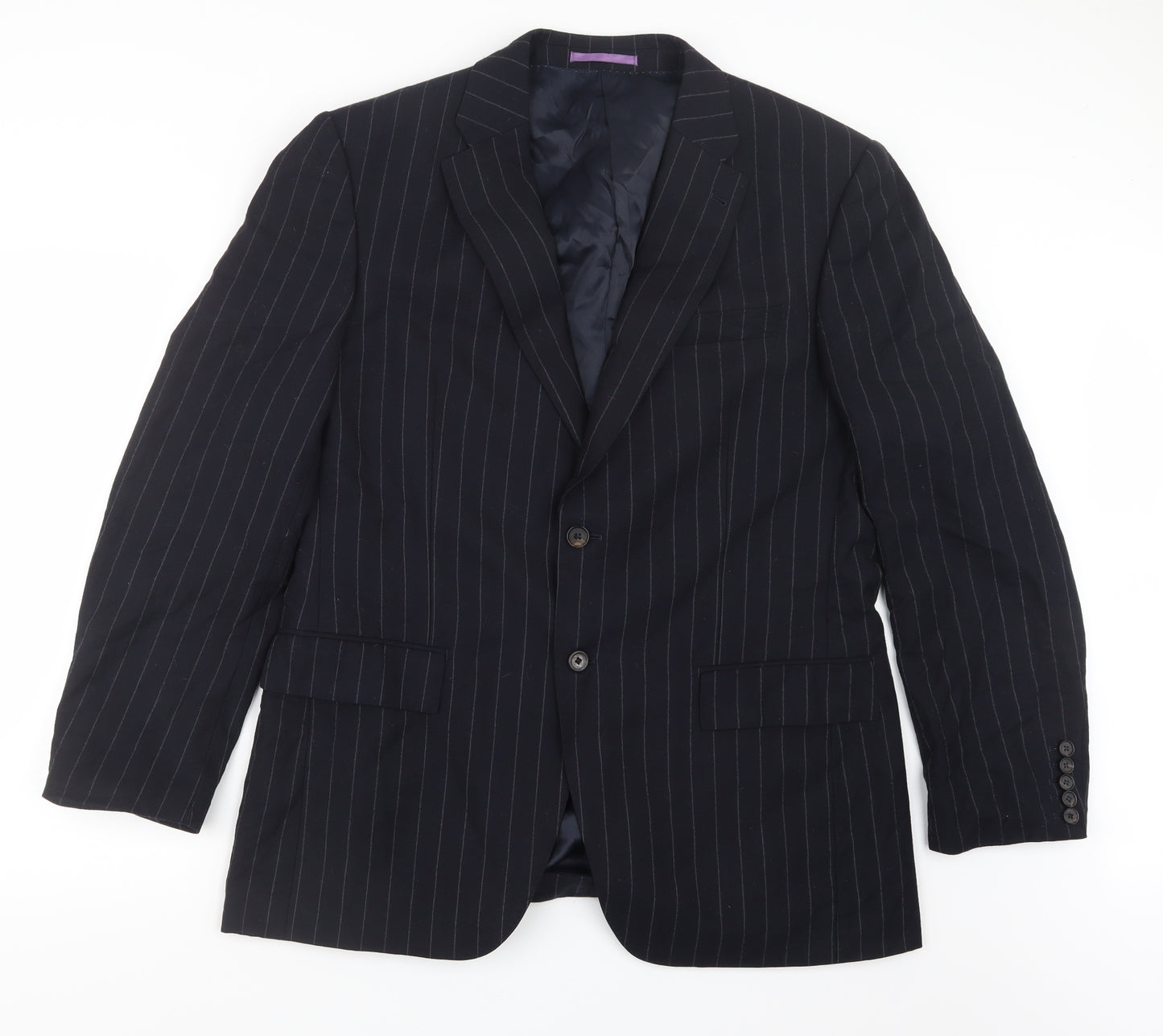 NEXT Mens Blue Striped  Jacket Suit Jacket Size 40