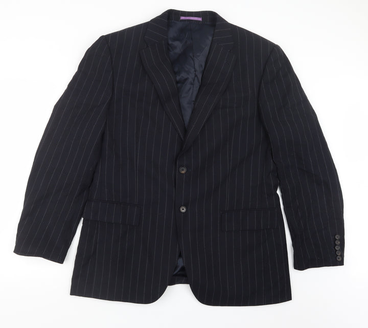 NEXT Mens Blue Striped  Jacket Suit Jacket Size 40