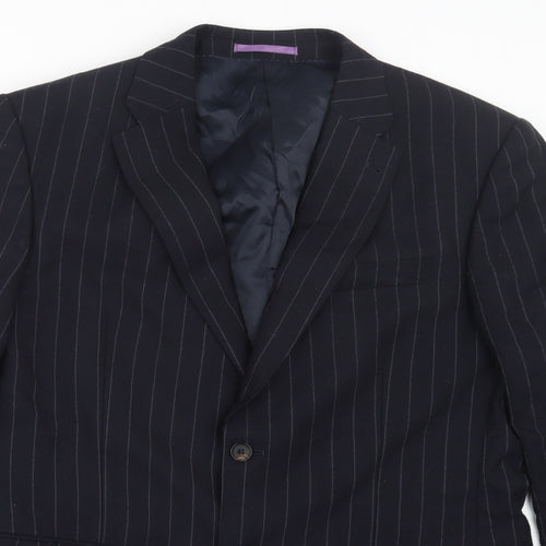 NEXT Mens Blue Striped  Jacket Suit Jacket Size 40
