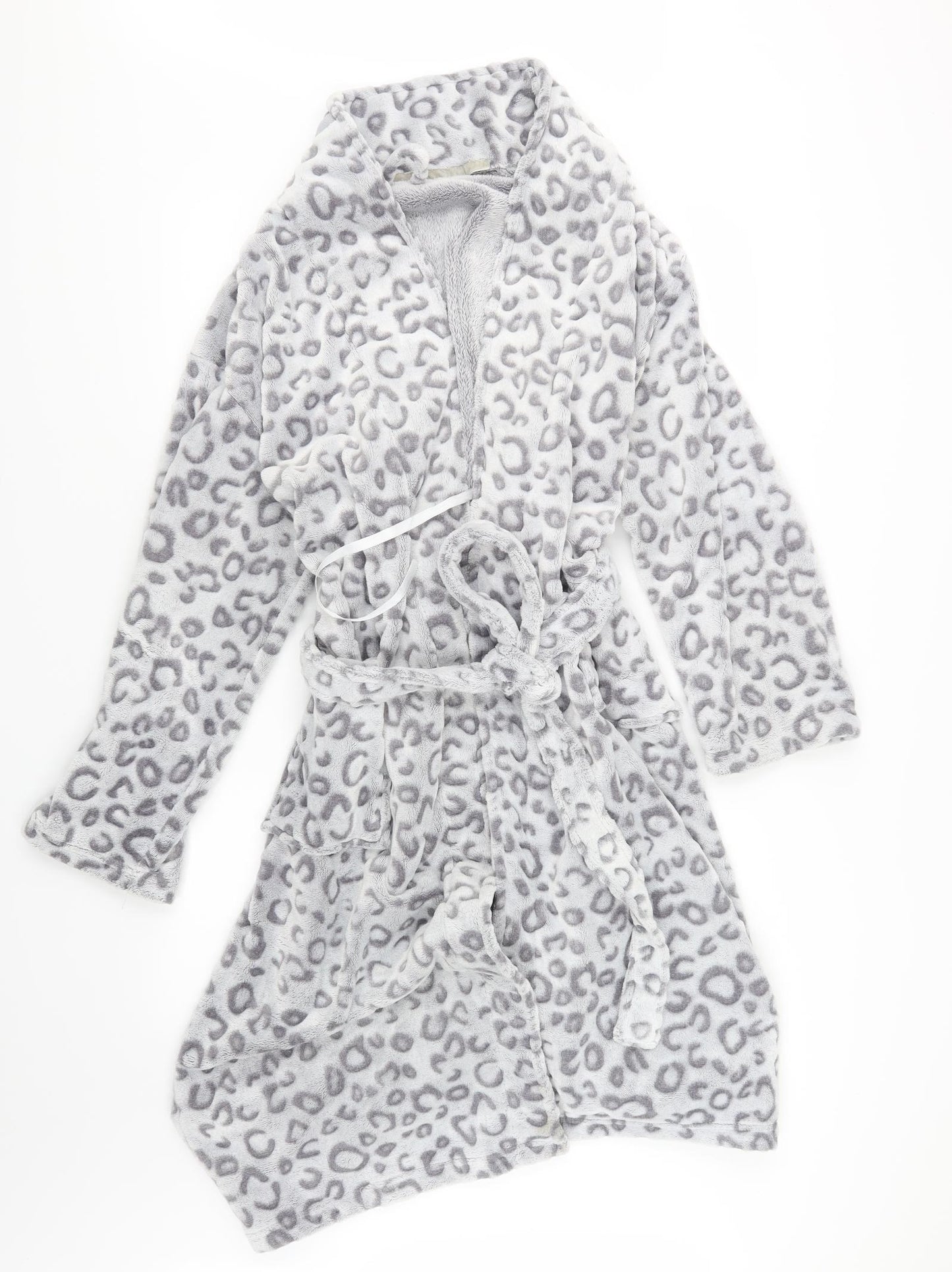 George Womens Grey Animal Print  Top Gown Size M