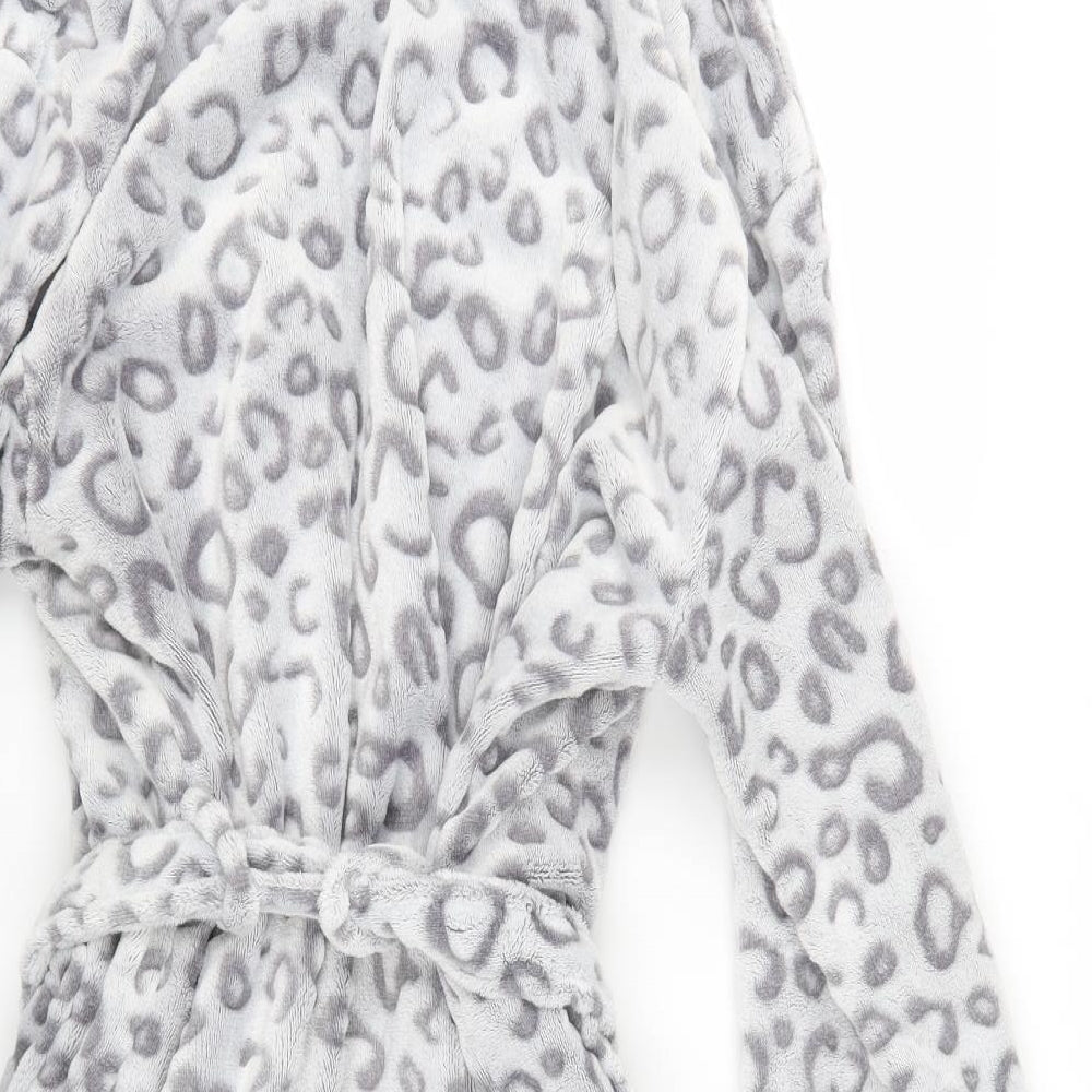 George Womens Grey Animal Print  Top Gown Size M