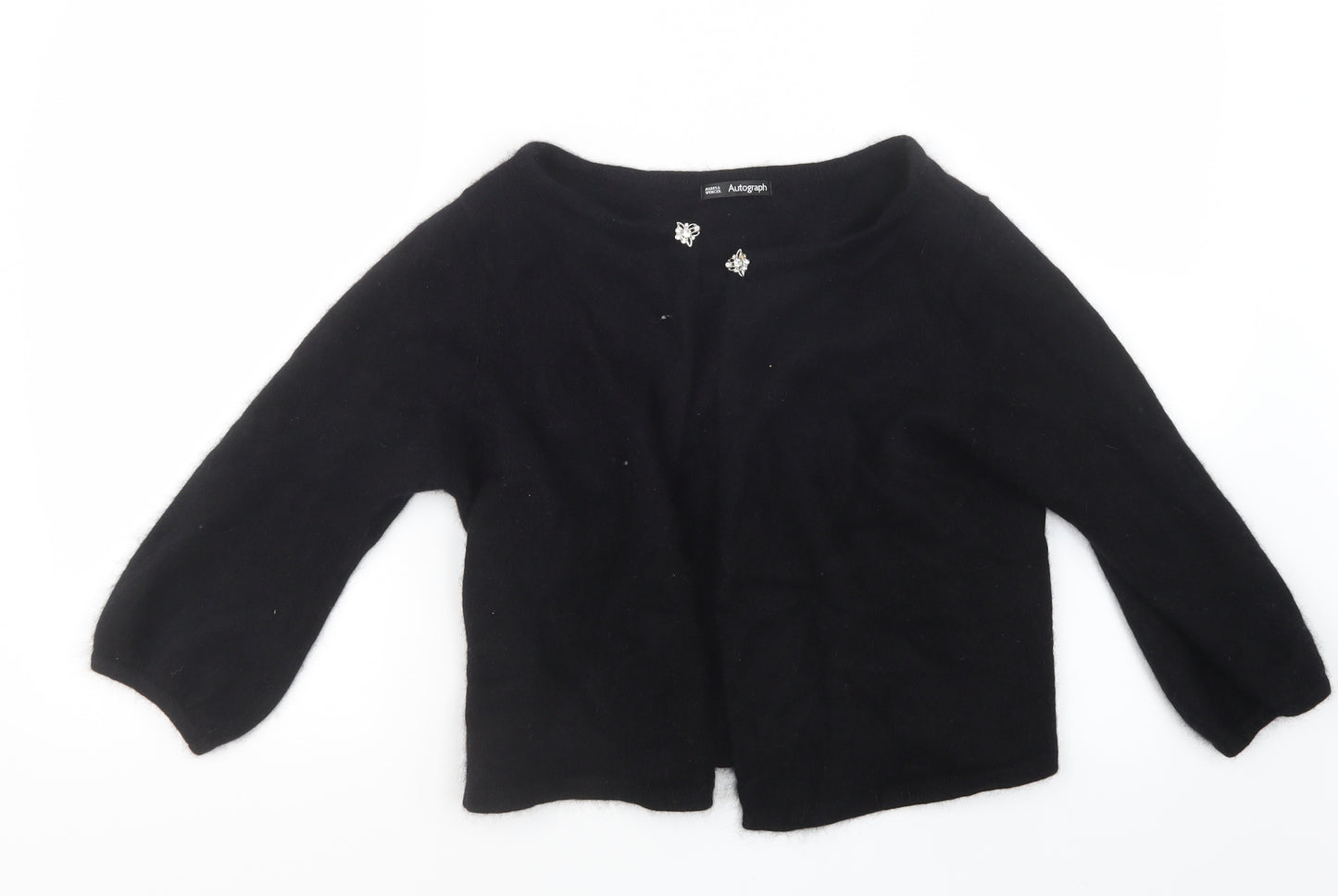 Autograph Womens Black  Knit Cardigan Jumper Size 18