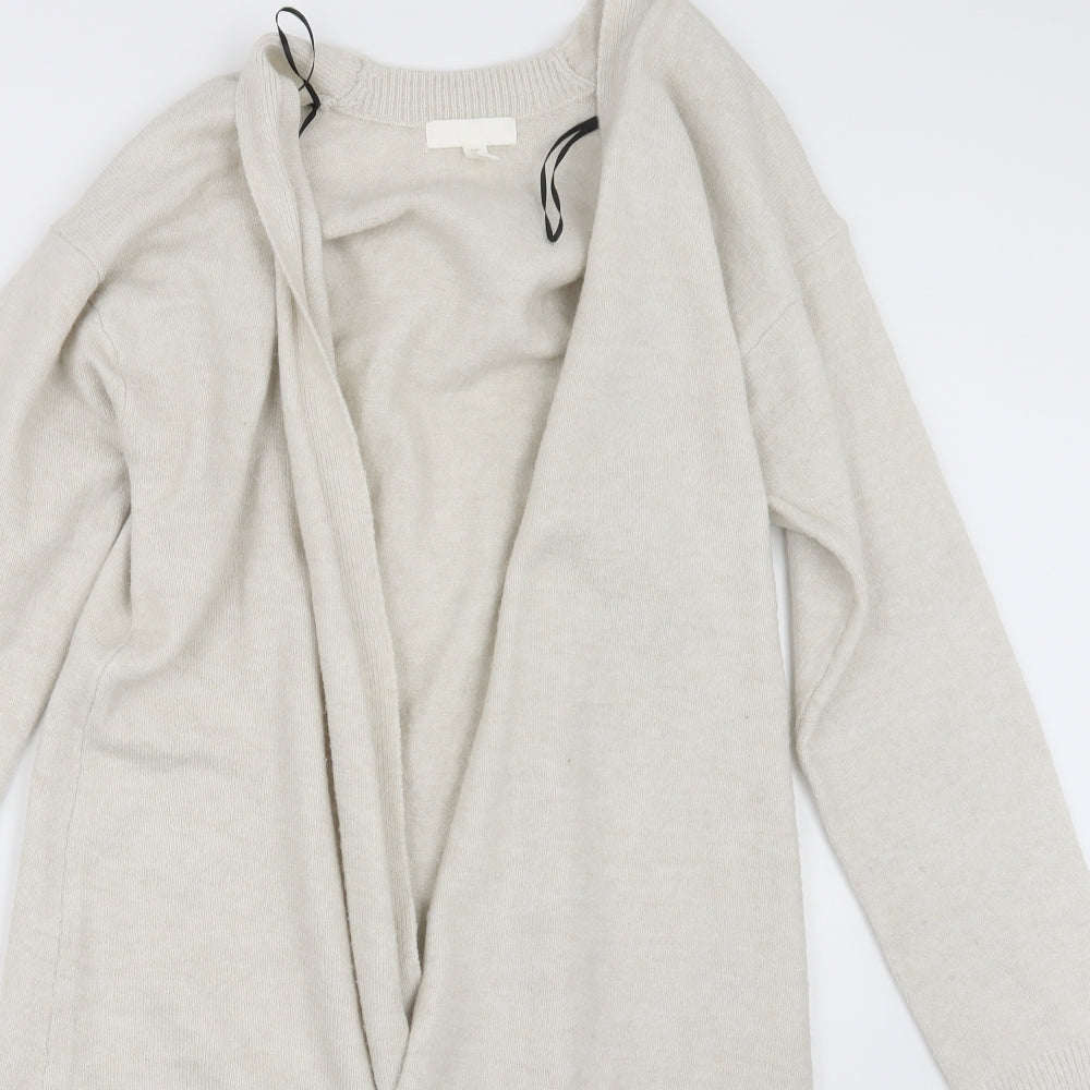 H&M Womens Beige  Knit Cardigan Jumper Size S
