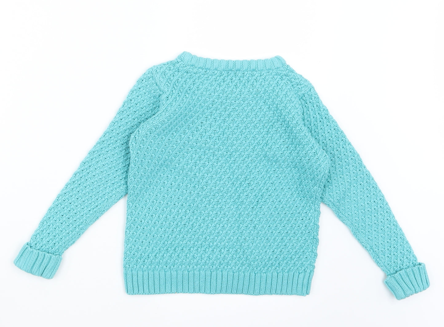 TU Girls Blue  Knit Pullover Jumper Size 4-5 Years